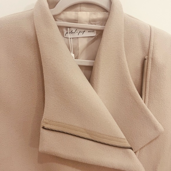 ZIP FRONT JACKET - BEIGE XS - Picture 10 of 13